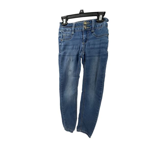 Mudd Girls Medium Wash Blue Denim Skinny Jeans Youth Size 7 - Picture 1 of 6